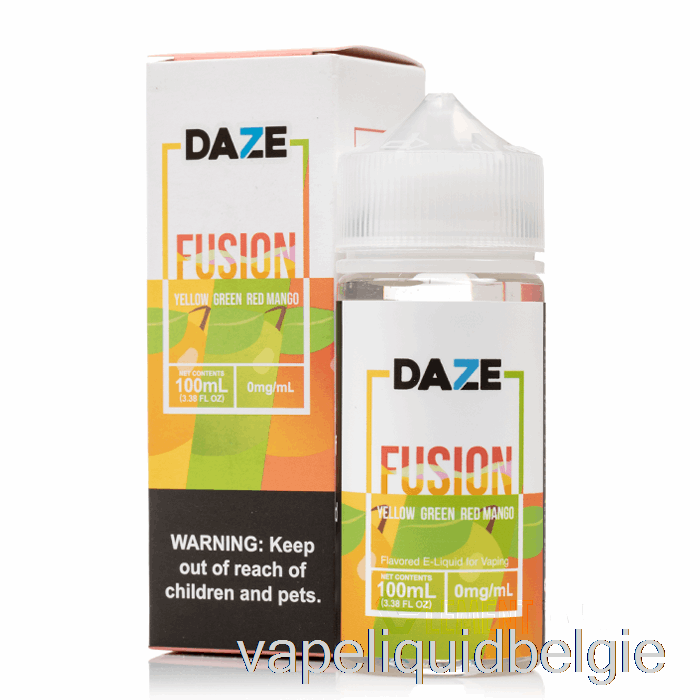 Vape België Geel Groen Rood Mango - 7 Daze Fusion - 100ml 6mg